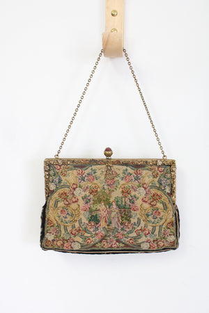 Antique Tapestry Floral Bag