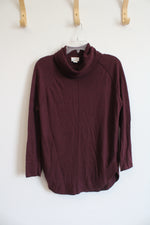 Caslon Red Turtleneck Long-Sleeved Top | S
