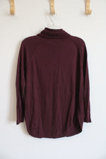 Caslon Red Turtleneck Long-Sleeved Top | S