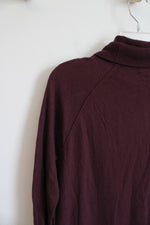 Caslon Red Turtleneck Long-Sleeved Top | S