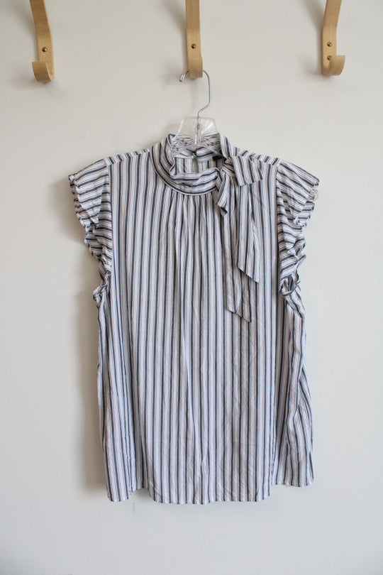 Ann Taylor Loft Striped Blouse | S