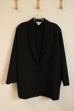 Old Navy Black Front Button Blazer with Pockets | 4XL