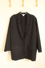 Old Navy Black Front Button Blazer with Pockets | 4XL