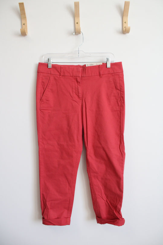 NEW LOFT Marisa Skinny Orange Capri Pants | 8 Petite