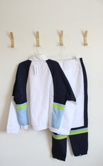 Sergio Tacchini White And Blue Nylon Jacket and Running Pants | XL