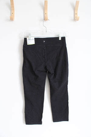 NEW Old Navy Mid Rise Crop Balance Black Leggings | Youth XL (14/16)