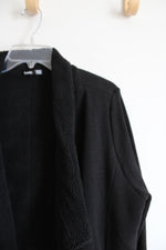 Thanth Black Sherpa Lined Open Cardigan | XXL