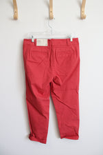 NEW LOFT Marisa Skinny Orange Capri Pants | 8 Petite