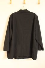 Old Navy Black Front Button Blazer with Pockets | 4XL