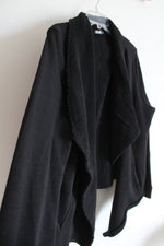 Thanth Black Sherpa Lined Open Cardigan | XXL