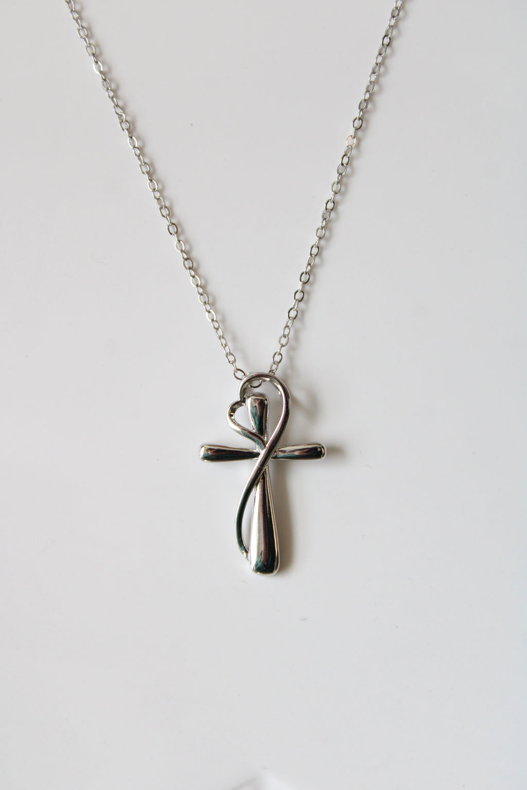 Cross Pendant Sterling Silver Necklace