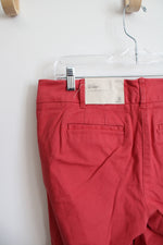 NEW LOFT Marisa Skinny Orange Capri Pants | 8 Petite