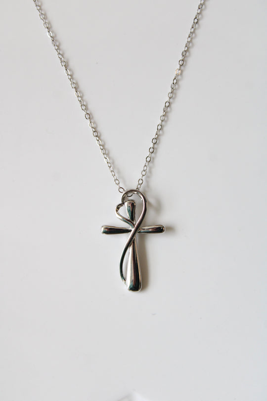 Cross Pendant Sterling Silver Necklace