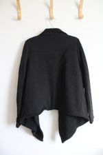 Thanth Black Sherpa Lined Open Cardigan | XXL