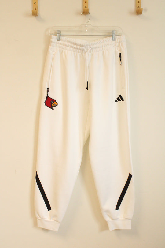 Adidas White Cardinals Jogger Pants with Black Details | M