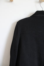 Thanth Black Sherpa Lined Open Cardigan | XXL