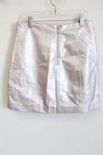 Forever21 Light Purple Faux Leather Shiny Mini Skirt | M