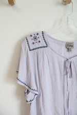 NEW Como Vintage Purple Embroidered Top | M