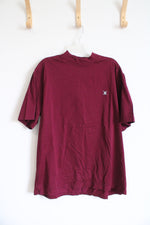Chaps Golf Maroon Mercerized Cotton Tee | XL