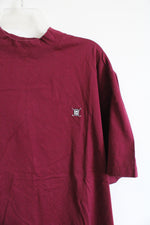 Chaps Golf Maroon Mercerized Cotton Tee | XL