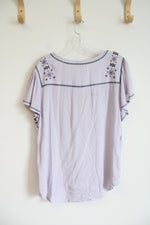 NEW Como Vintage Purple Embroidered Top | M