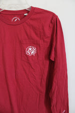 Temple League Kids Red Long Sleeved Pocket shirt | Youth XL (14/16)