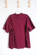 Chaps Golf Maroon Mercerized Cotton Tee | XL