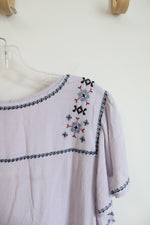 NEW Como Vintage Purple Embroidered Top | M