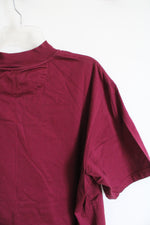 Chaps Golf Maroon Mercerized Cotton Tee | XL