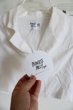 NEW Princess Polly Addison Cropped White Top & Shorts Set | 2