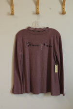 NEW Liberty Love Light Purple Glamour Grace Soft Shirt with Back Cutouts | S