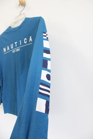 Nautica Blue Logo Long sleeved Tee | Youth L (14/16)