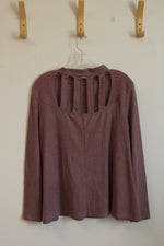 NEW Liberty Love Light Purple Glamour Grace Soft Shirt with Back Cutouts | S