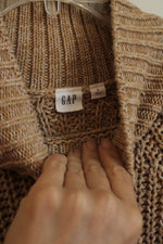 Gap Tan Knit Cotton Turtleneck Heavy Sweater | L