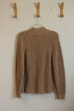 Gap Tan Knit Cotton Turtleneck Heavy Sweater | L
