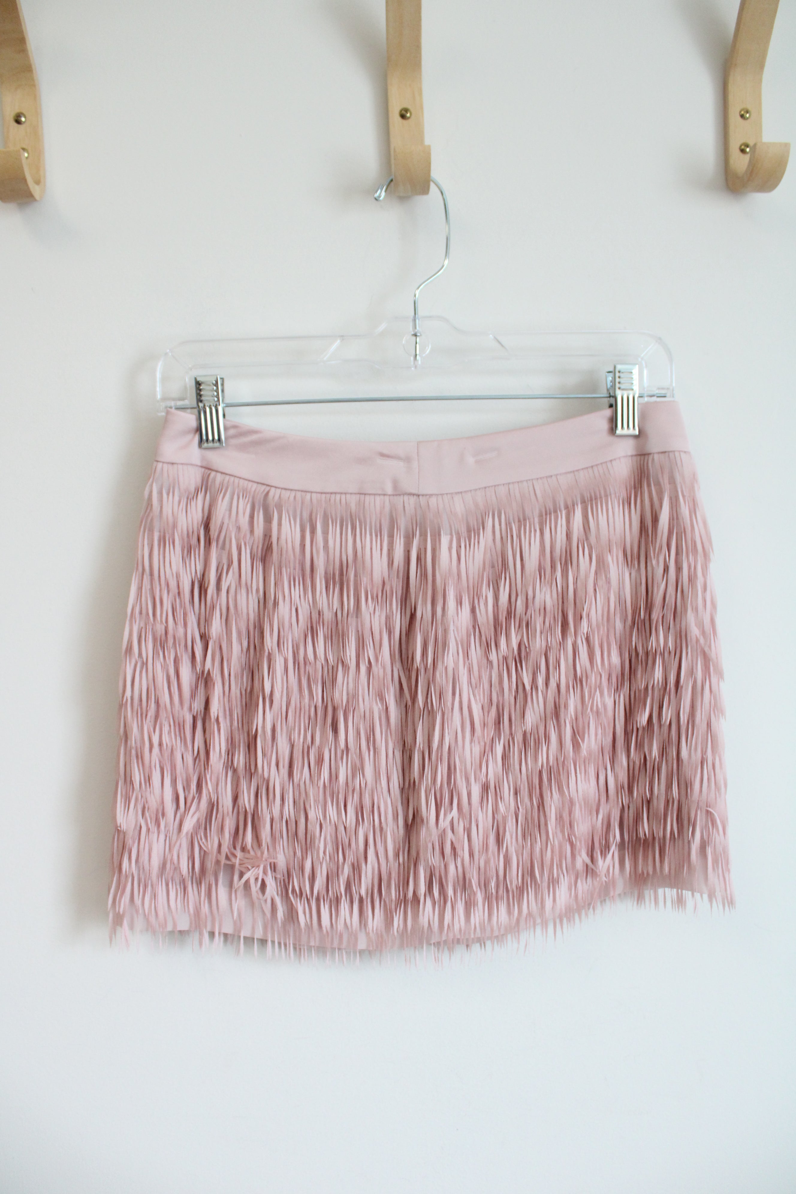 NEW Express Pink Fringe Mini Skirt | 0
