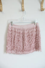 NEW Express Pink Fringe Mini Skirt | 0