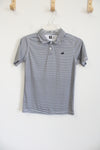 New Balance Black White Striped Polo Shirt | 12