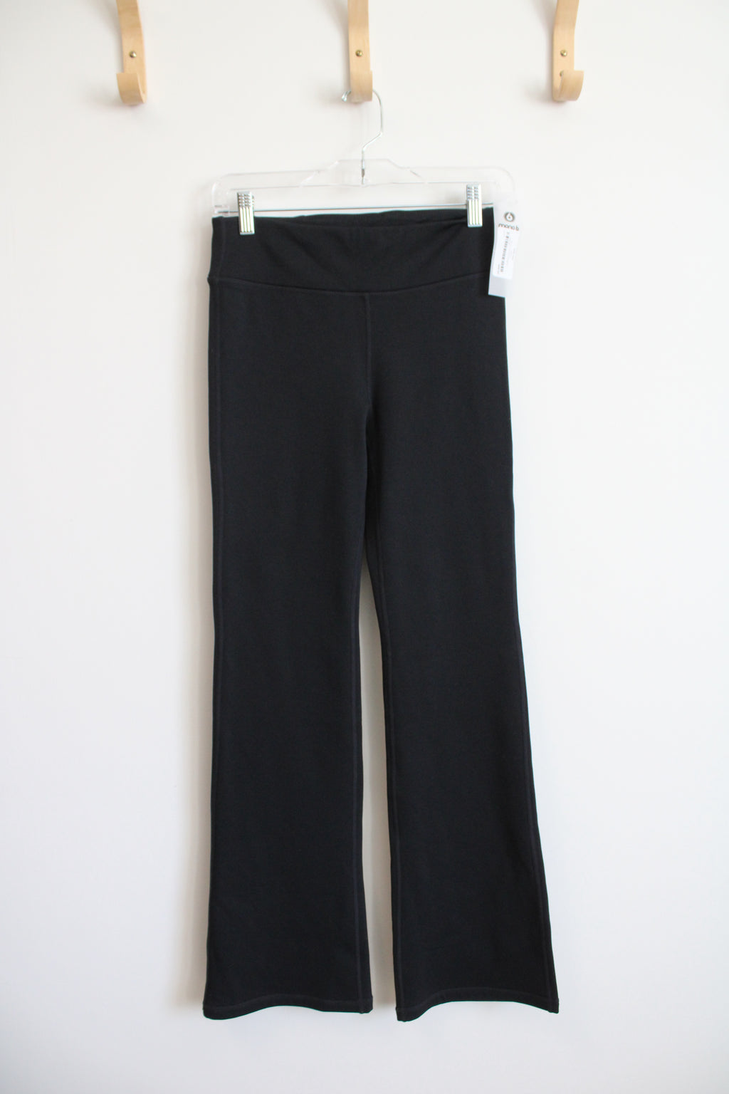 NEW Mono B Bella Jules Fleece Lined Black Flare Leggings | S