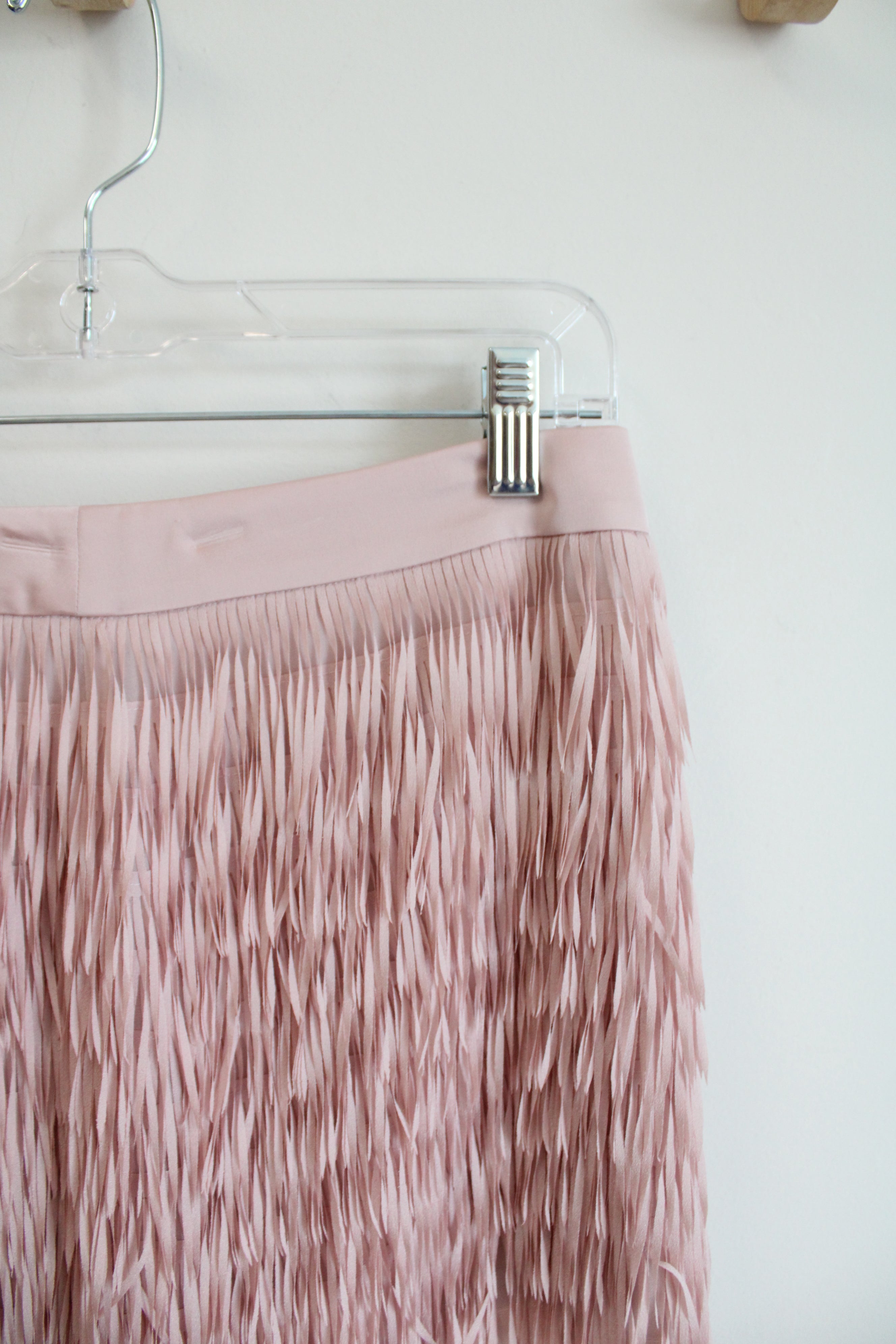 NEW Express Pink Fringe Mini Skirt | 0