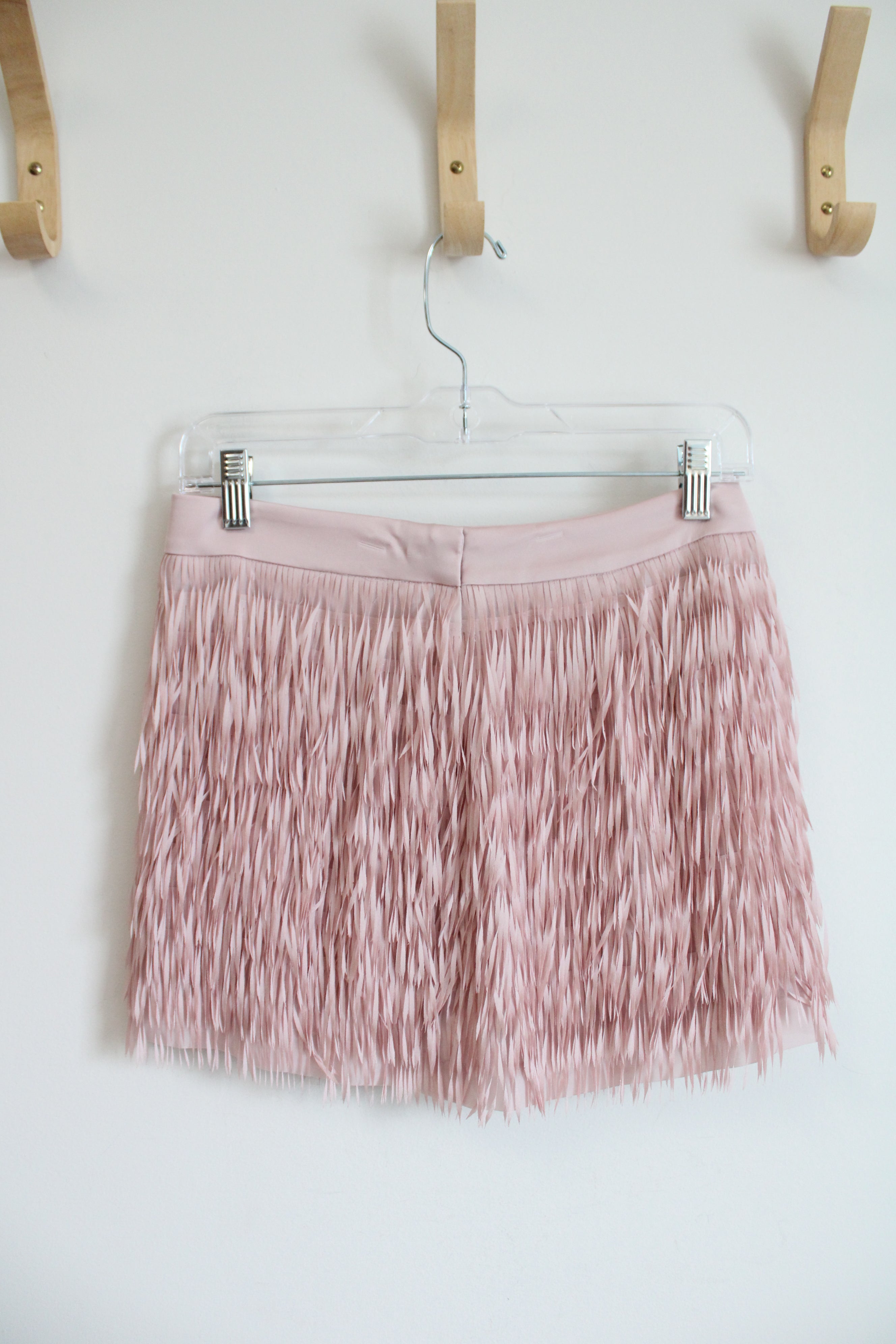 NEW Express Pink Fringe Mini Skirt | 0