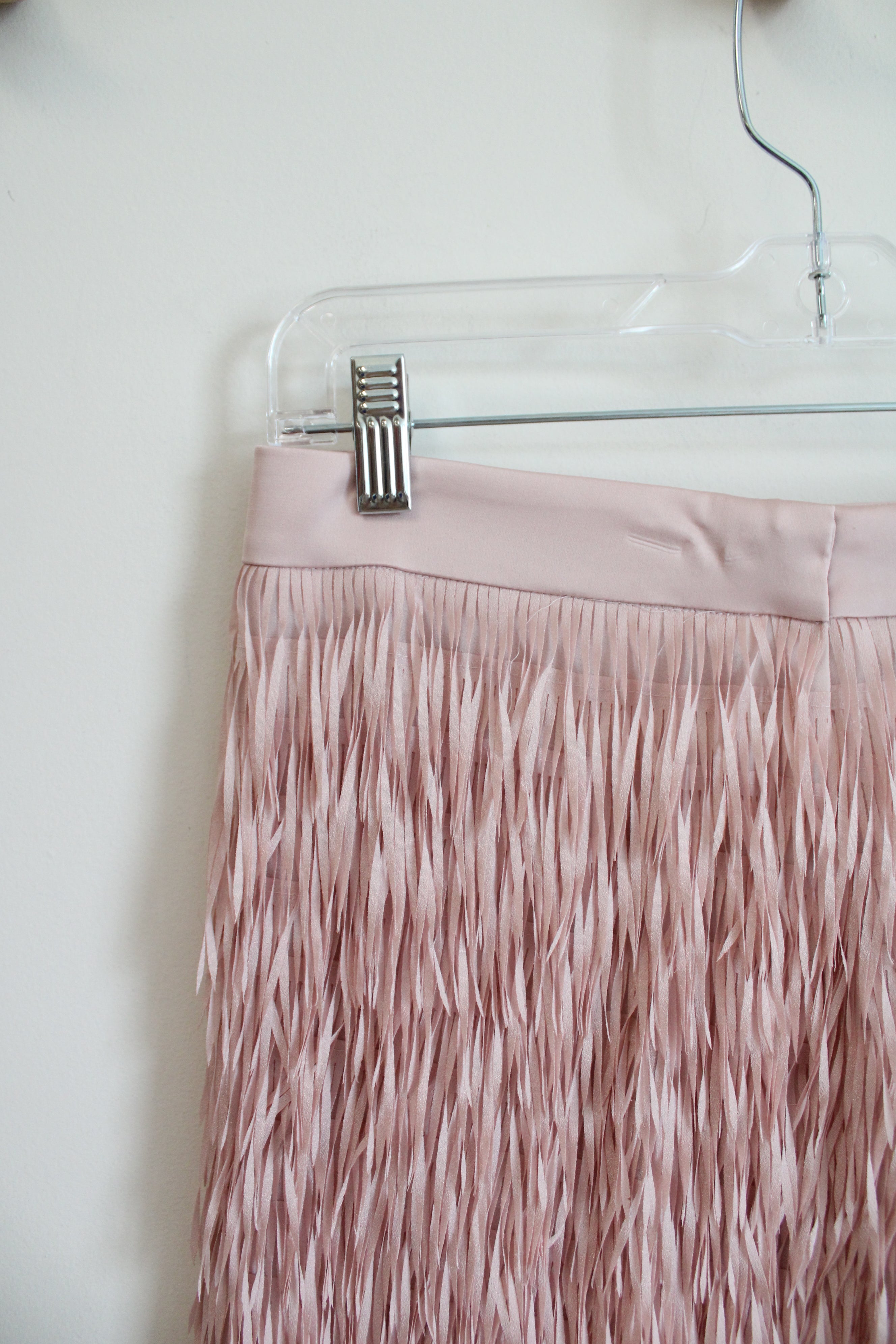 NEW Express Pink Fringe Mini Skirt | 0