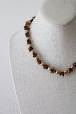 Genuine Brown Pearl & Tigers Eye Necklace