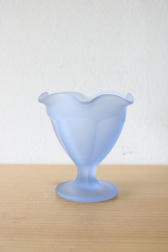 Indiana Glass Frosted Blue Sundae Dish