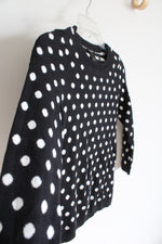 NEW Ann Taylor Black & White Polka Dot Sweater | XXS Petite