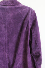 NEW Coldwater Creek Purple Suede Leather Jacket | 1X
