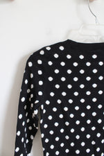 NEW Ann Taylor Black & White Polka Dot Sweater | XXS Petite