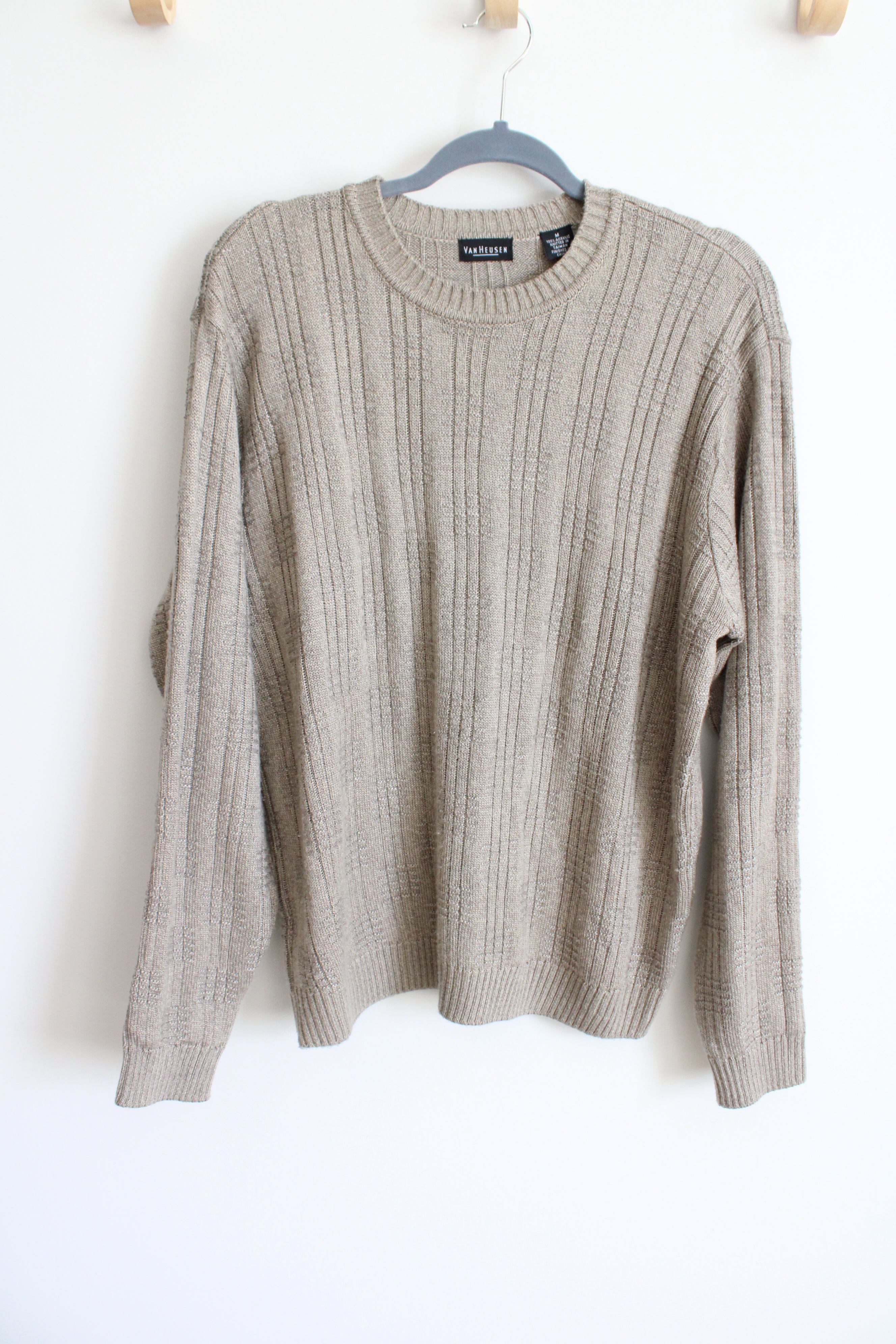 Van Heusen Tan Knit Grandpa Sweater | M