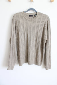 Van Heusen Tan Knit Grandpa Sweater | M