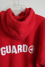 Gildan Red Cotton Lifeguard Hoodie | XL